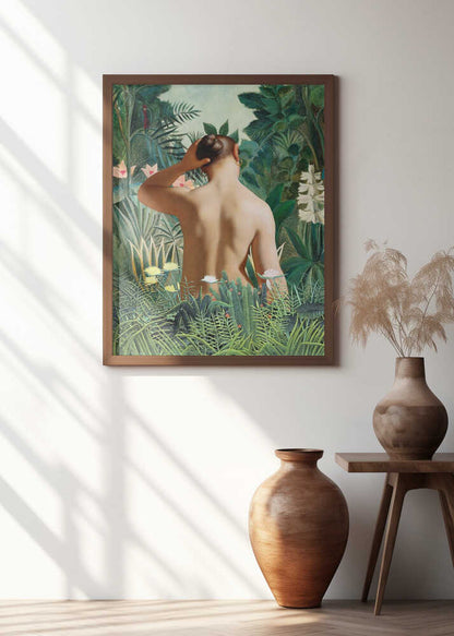 Woman In Tropical Garden