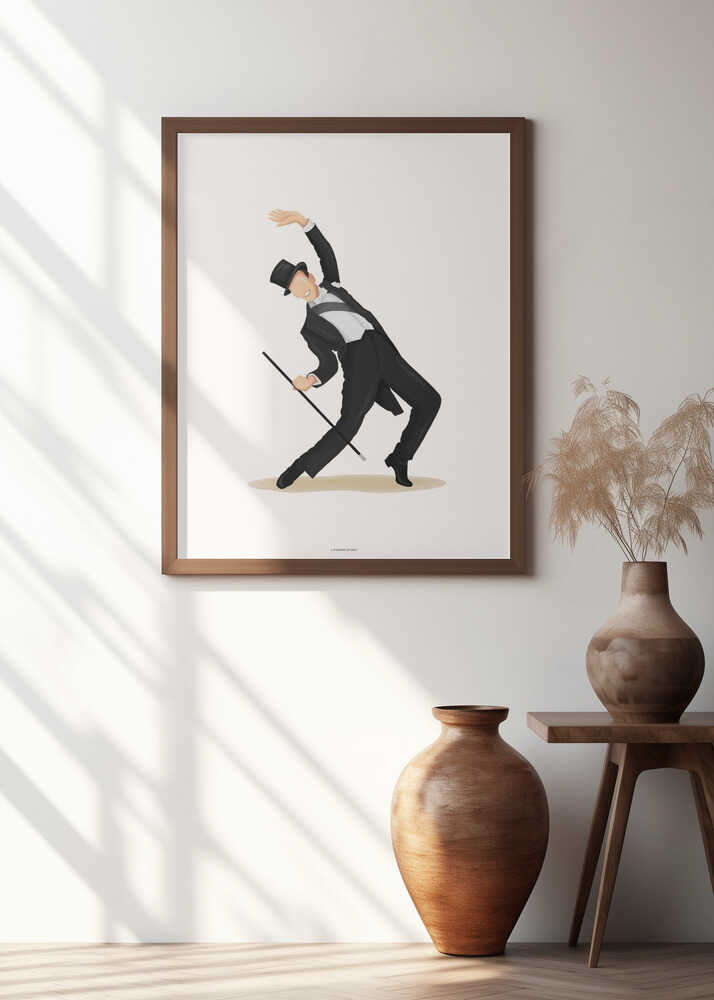 Elegant Dancer with Cane