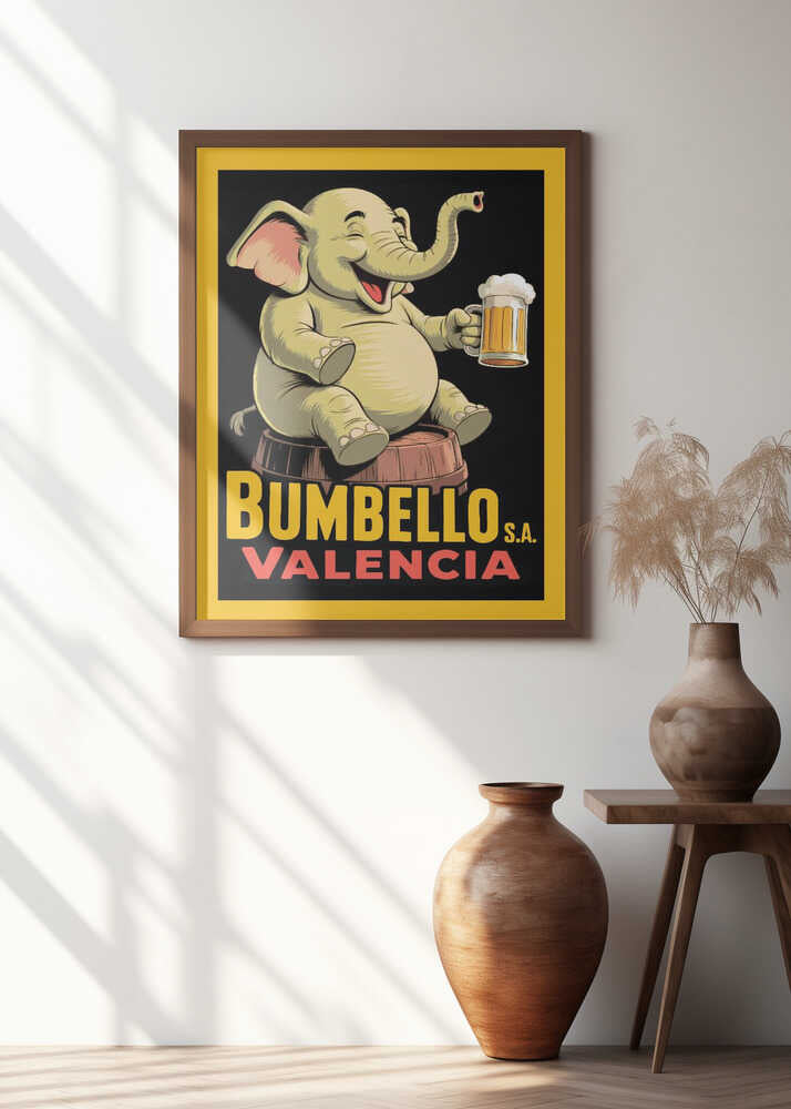 Cheerful Elephant With Beer