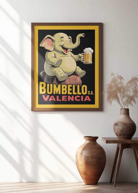 Cheerful Elephant With Beer