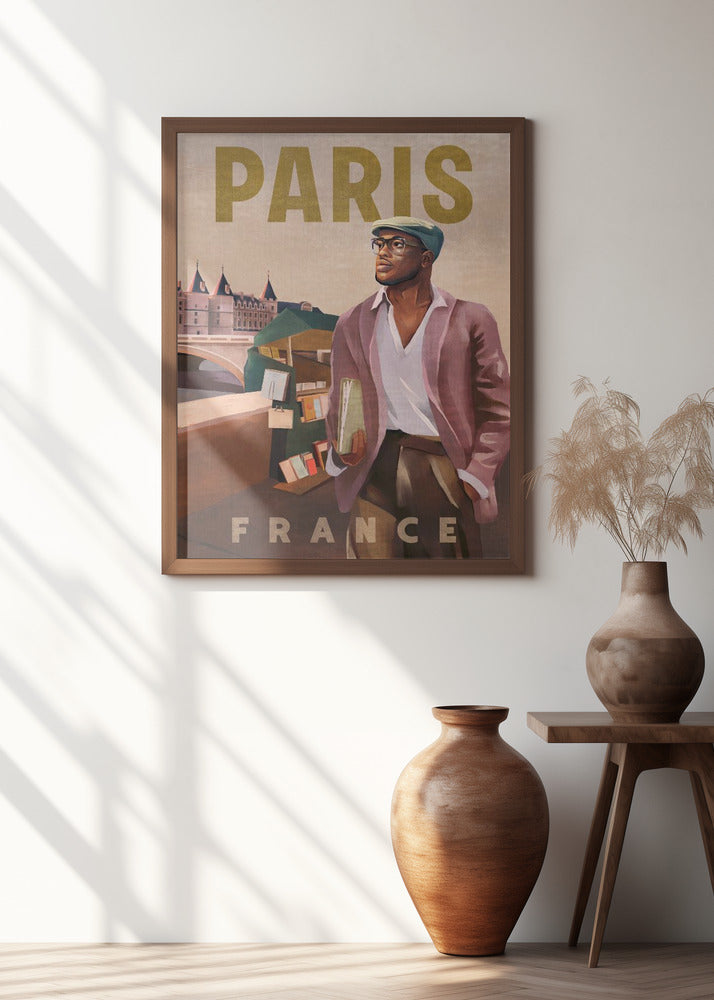 Paris France Vintage Travel Poster
