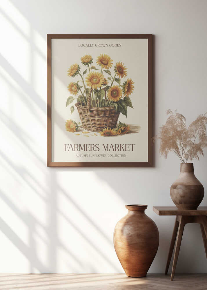 Farmers Market Sunflower | County Kitchen Wall Art Print