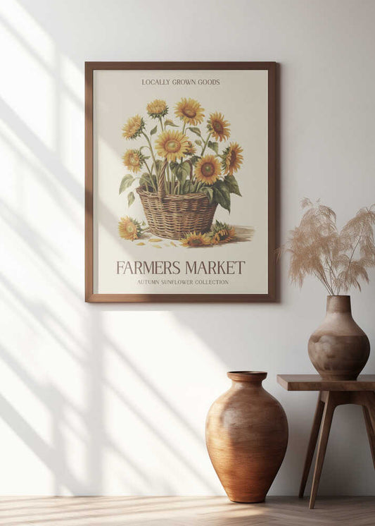 Farmers Market Sunflower | County Kitchen Wall Art Print
