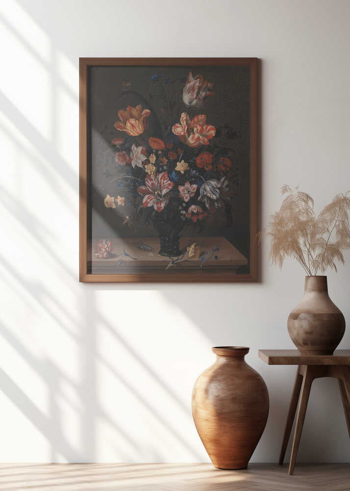 Tulips and Other Flowers In a Room