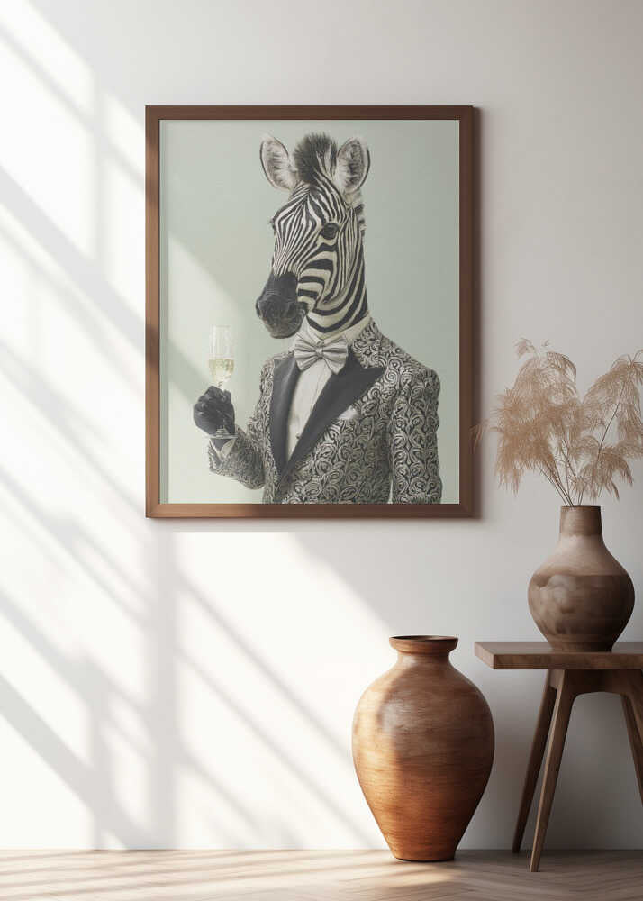 Zebra In Tuxedo Jacket