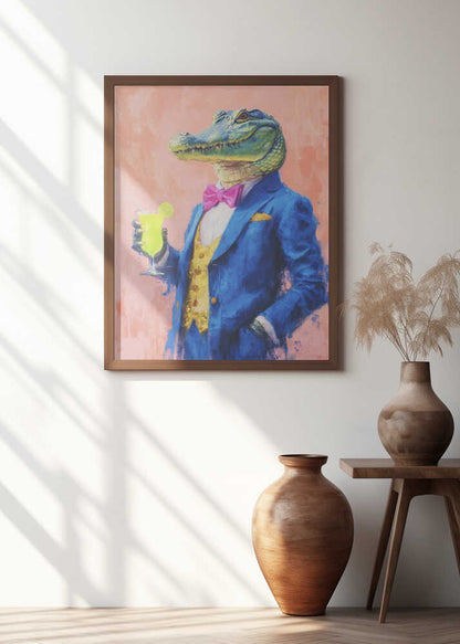 Crocodile In a Blue Suit