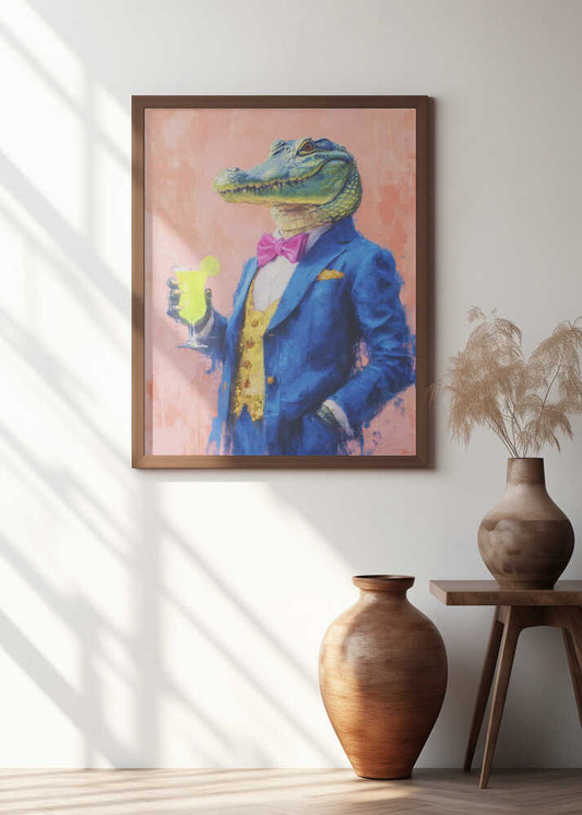 Crocodile In a Blue Suit