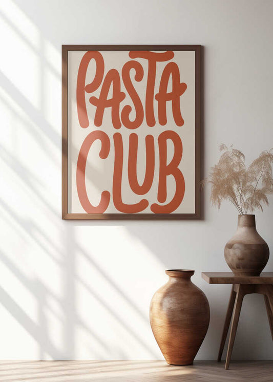 Retro Pasta Club Kitchen Typography