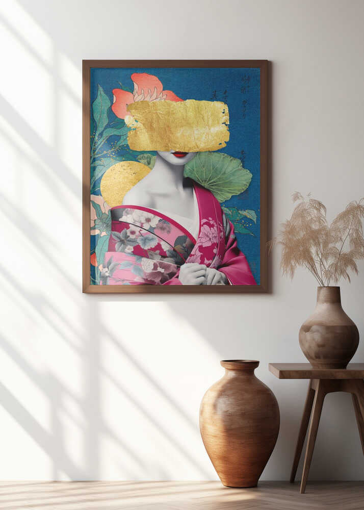 Japanese Gold Kimono Mask