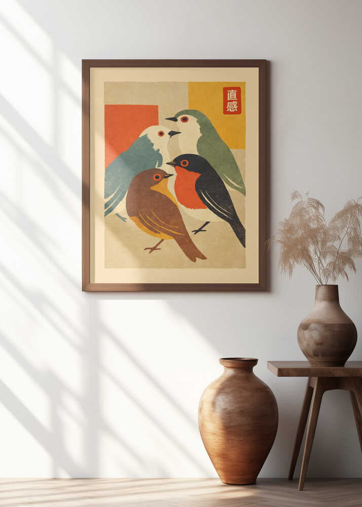 Colorful Bird Gathering