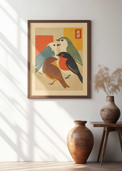 Colorful Bird Gathering