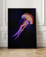 Load image into Gallery viewer, Jellyen | Neon Jelly Fish Wall Art Print | Luxury Bathroom Print
