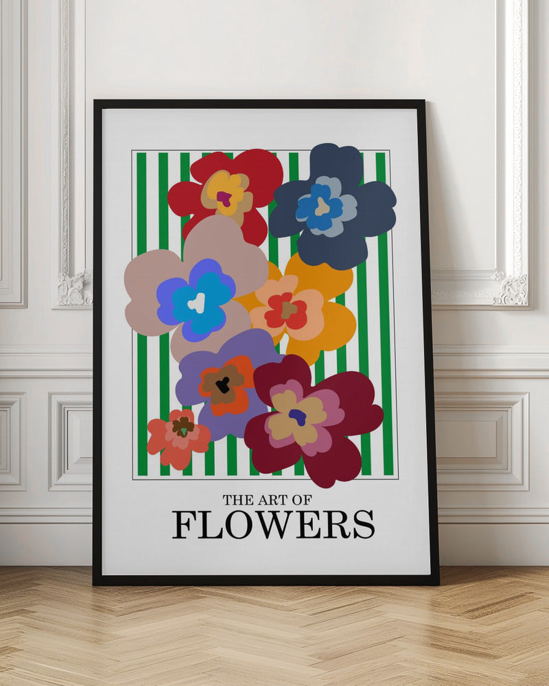 The Art Of Flowers Green Stripe