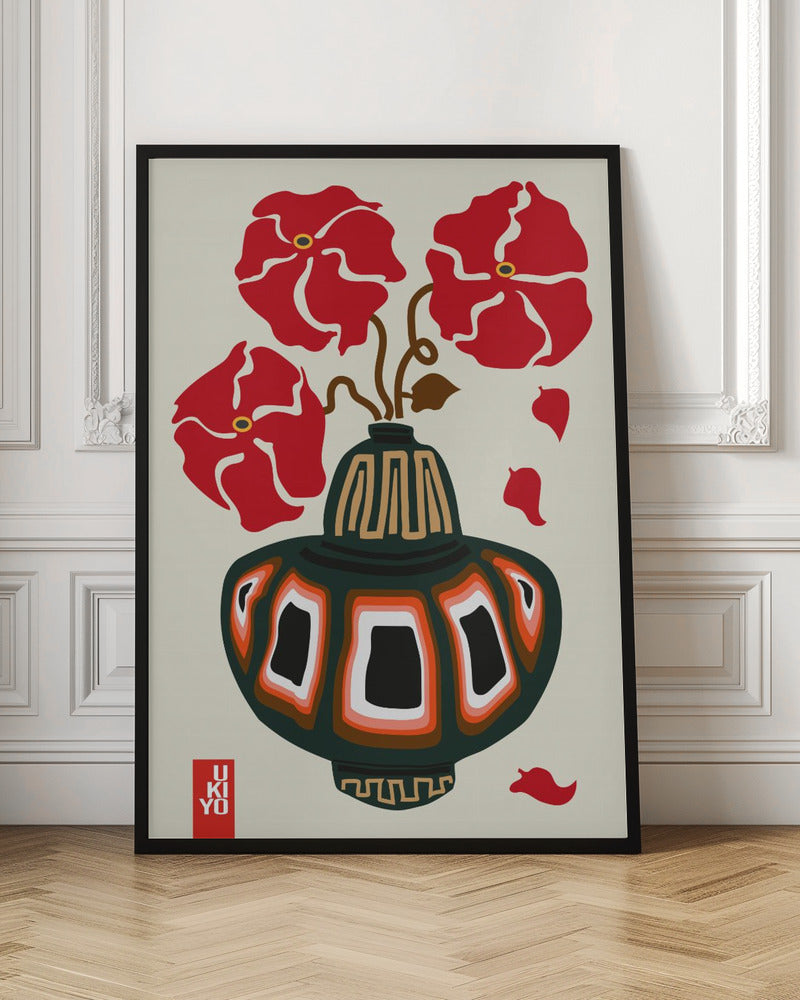 Ukiyo Vase Flower Greige