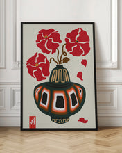 Load image into Gallery viewer, Ukiyo Vase Flower Greige | Wall art
