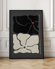Load image into Gallery viewer, Two By Two Flower Grey | Black and white wall art
