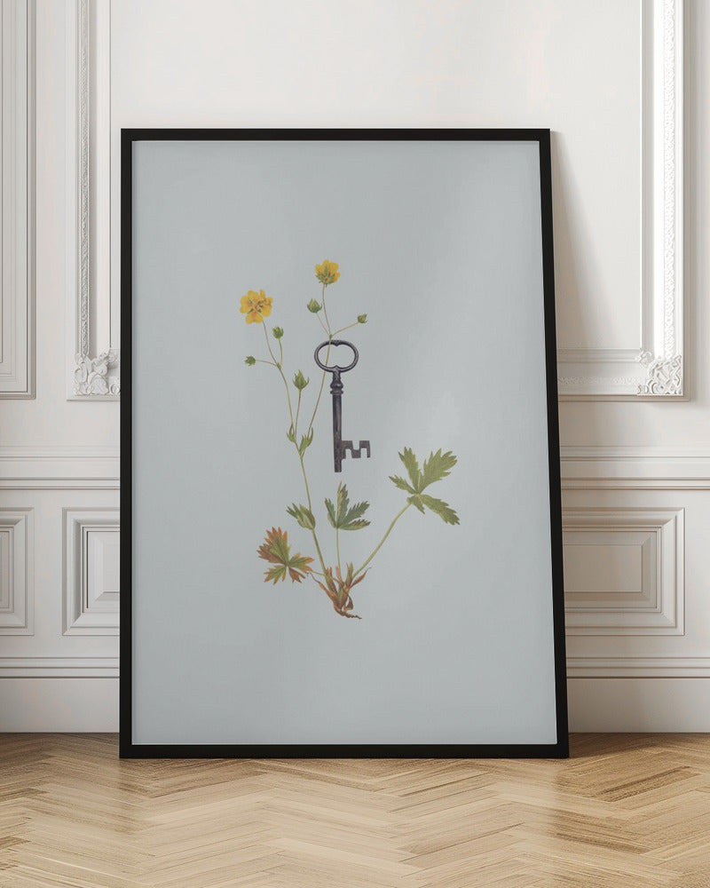 Botanical vintage key