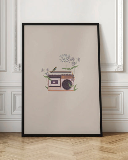 Floral vintage radio