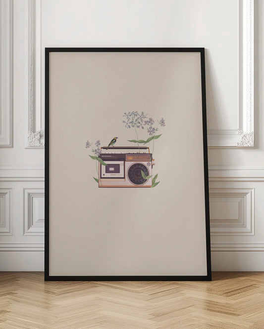 Floral vintage radio