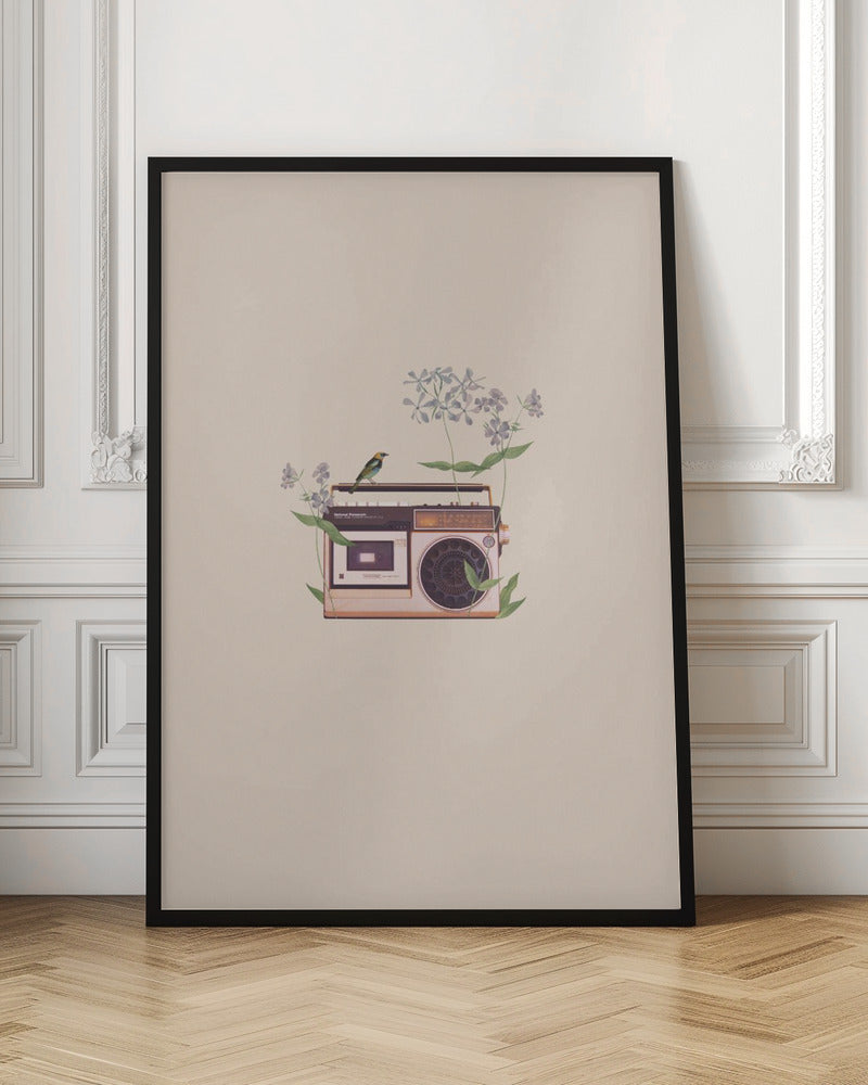 Floral vintage radio