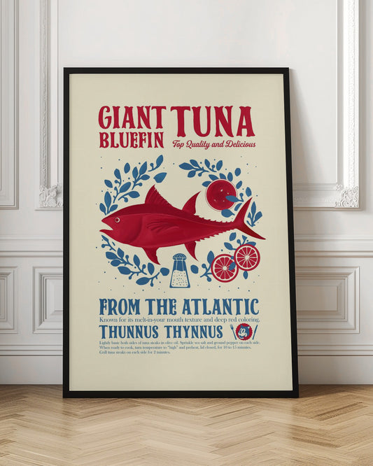 Tuna kitchen print | Fish wall art