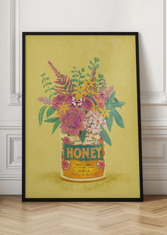 Flowers In a vintage Honey Can
