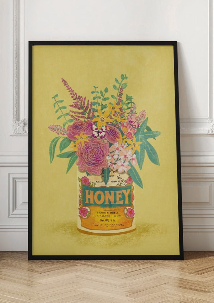 Flowers In a vintage Honey Can