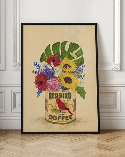 Flowers In a Vintage Coffee Can