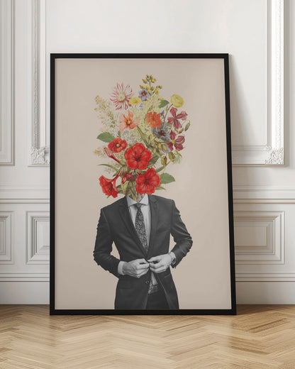 Man In Red Flowers
