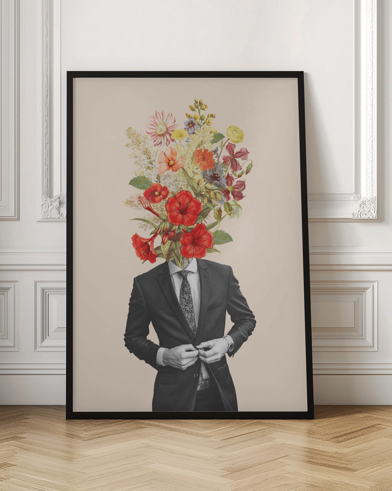 Man In Red Flowers