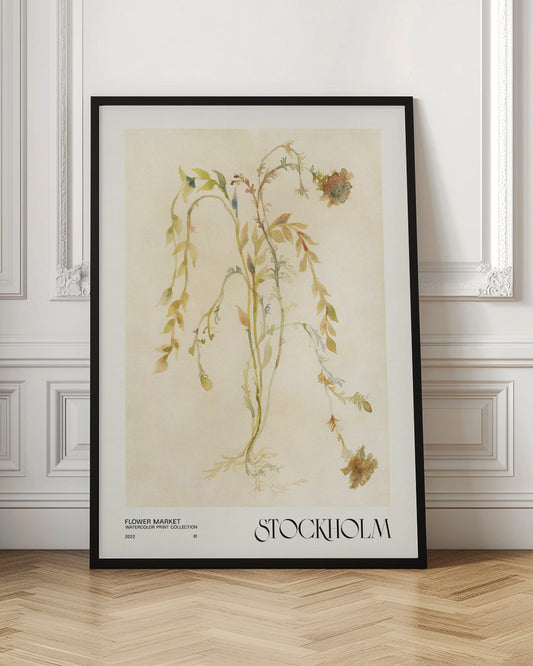 Watercolor print collection. Flower market - Stockholm