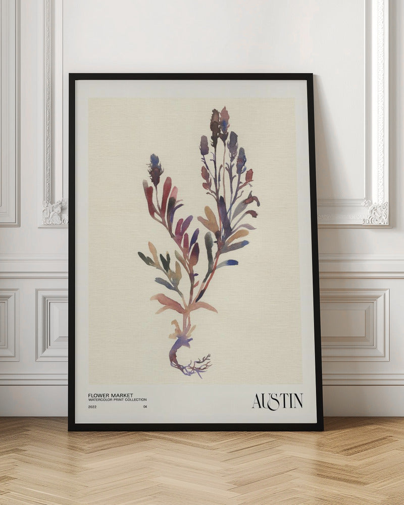 Watercolor print collection. Flower market - Austin