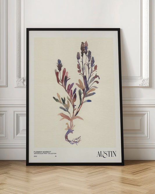 Watercolor print collection. Flower market - Austin