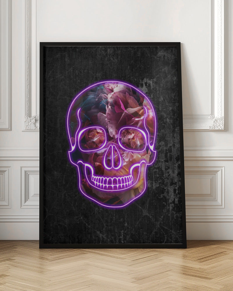 Neon Halloween Skull