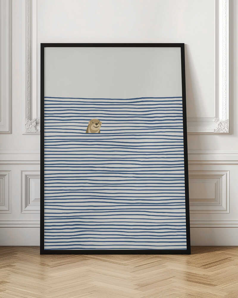 Happy Otter In Stripes