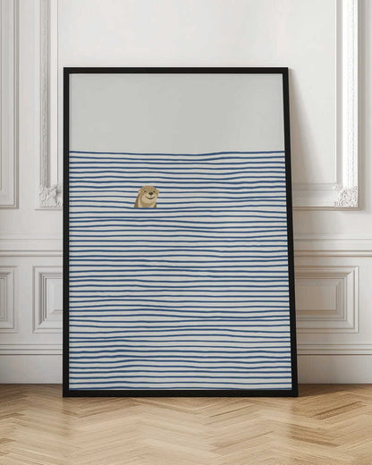 Happy Otter In Stripes