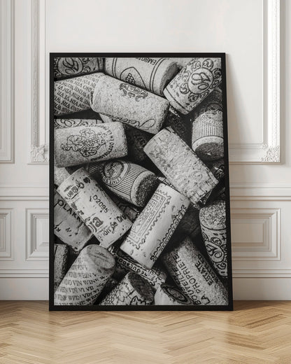 Wine 001 Bw | Cork wall art