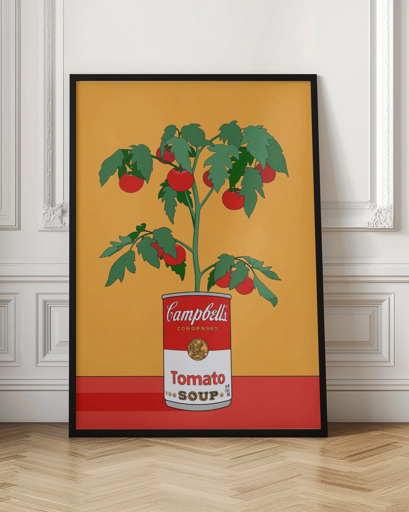 Campbells Soup Tomato Plant Retro Illustration