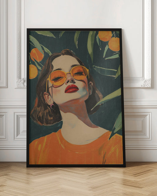 Under The Orange Tree | Summer portrait wall art