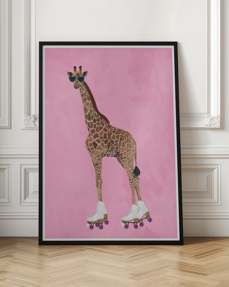 Rollerskating Giraffe