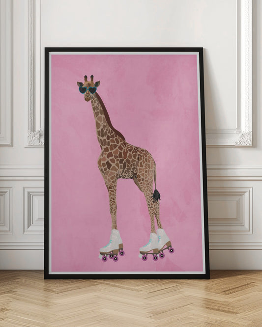 Rollerskating Giraffe