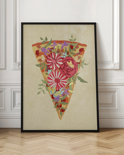 Slice of flower pizza