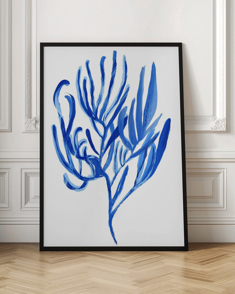 Blue Aquatic Plant Poster 4