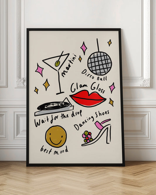 Disco Vibes Print By Aislinn Simmonds