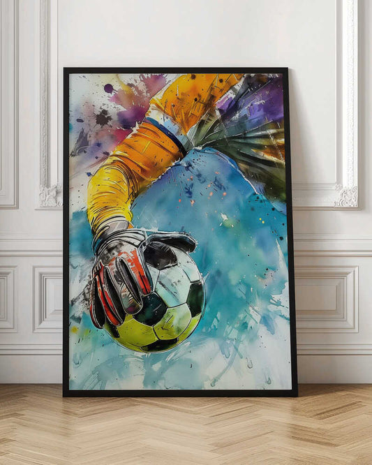 Watercolor Goalie Action