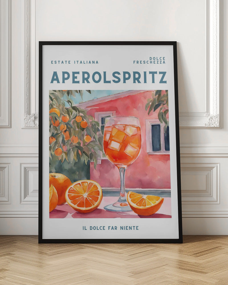 Aperol Spritz Vintage Cocktail Wall Art