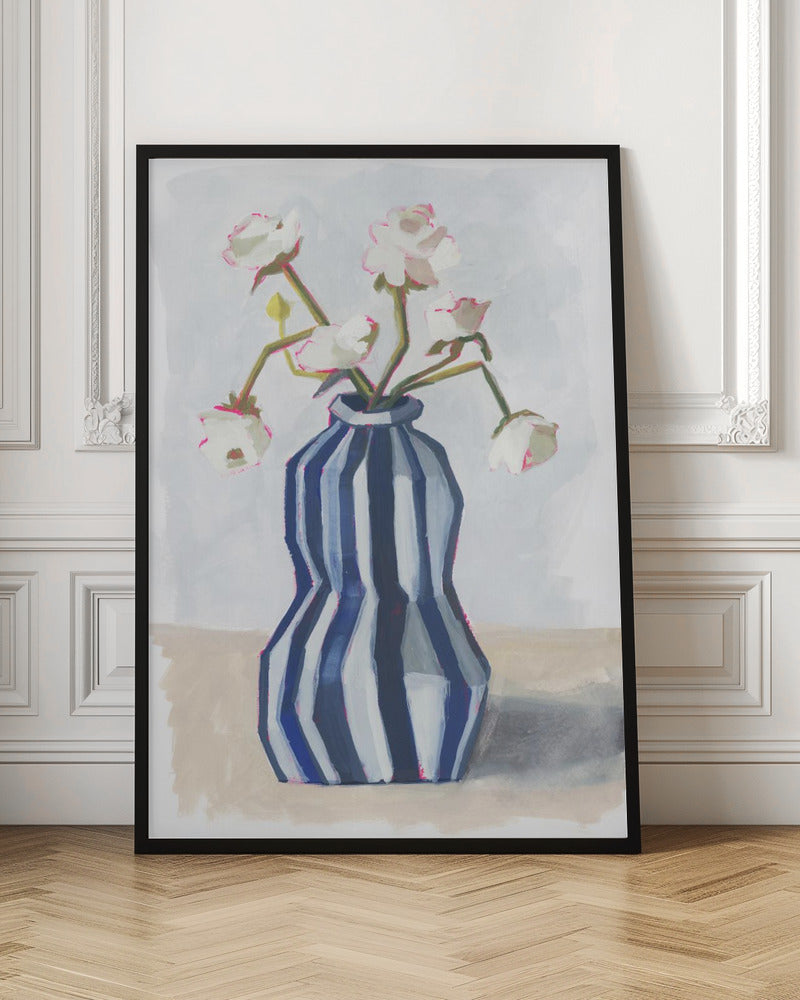 Flowers in a striped vase II