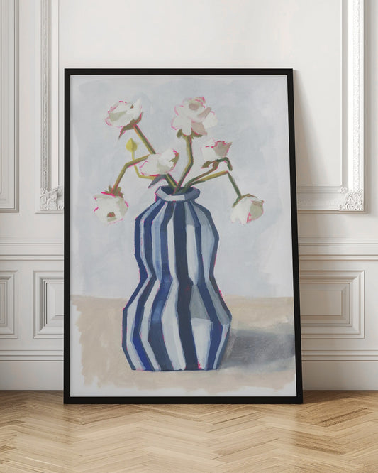 Flowers in a striped vase II