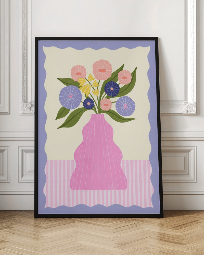 Flowers in Pink Vase
