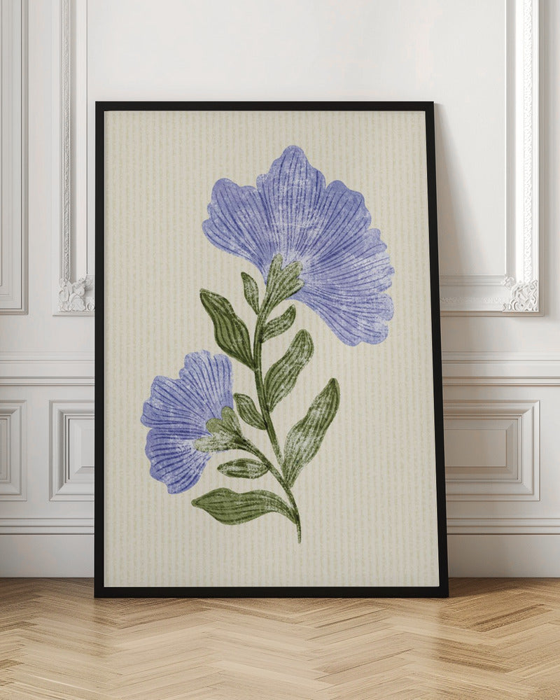 Vintage Flower | Purple flower wall art